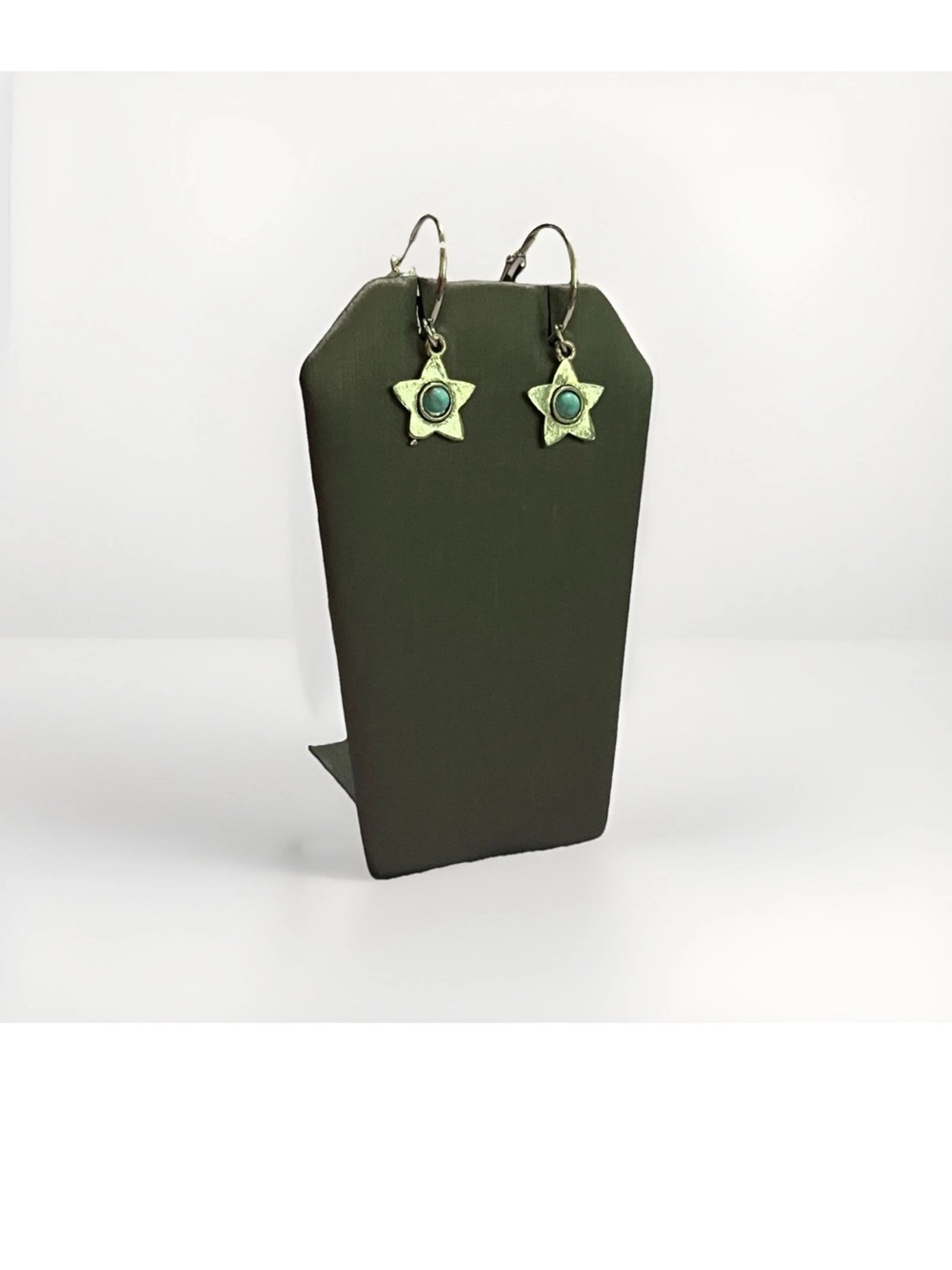 Handmade Silver Star Hook Earrings Boho Dangle Dainty Celestial Jewelry
